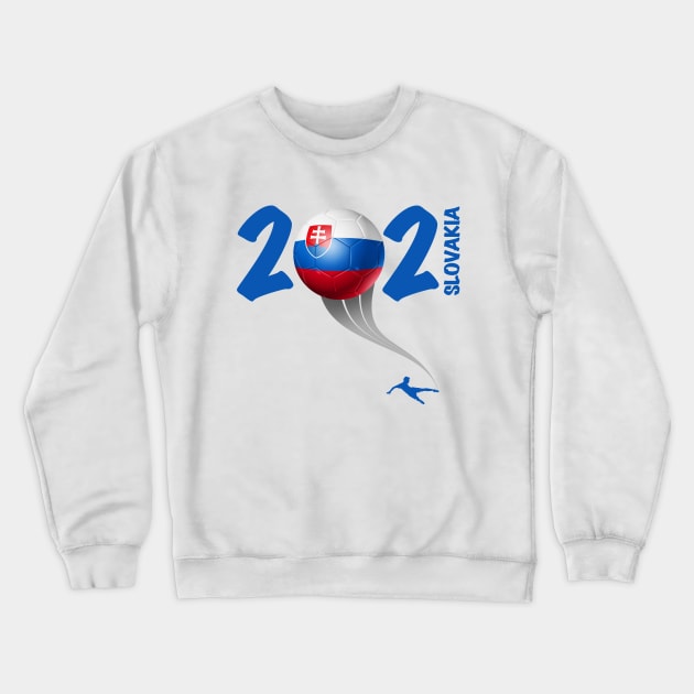 Slovakia Euro Soccer 2021 Crewneck Sweatshirt by DesignOfNations